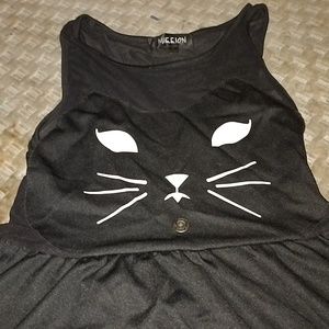 EUC Vintage S MIEEION Cat Face Midi Dress